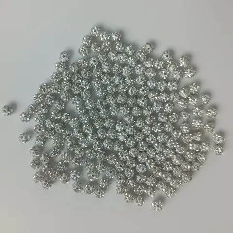 Weiß Strass Ton Shamballa Perlen Disco Ball Perlen Für Armband Schmuckherstellung DIY Handwerk Zubehör