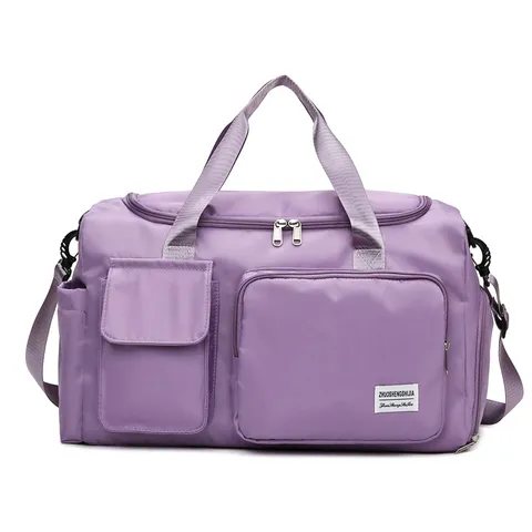 Large Capacity Outdoor Sports Gym Bag For Women Men Dry Wet Separation Travel Duffel Bag With Independent Shoe Compartment Waterproof Oxford Cloth Training Fitness Weekend Bag