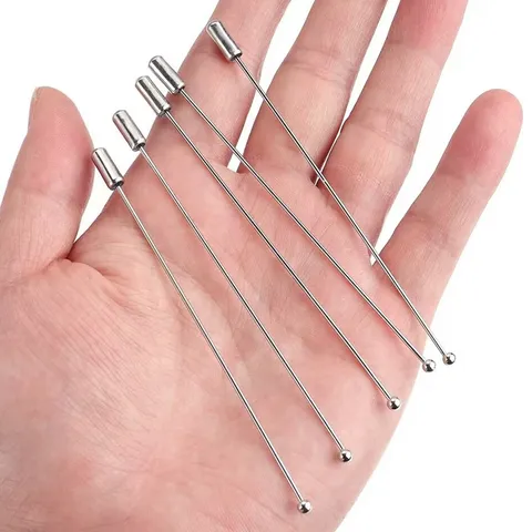 Minimalistische Kupfer Anstecknadel Brosche Für Herren Damen Gold Silber Galvanisiert Rundkopf Sicherheitsnadel Mode Kleidung Zubehör
