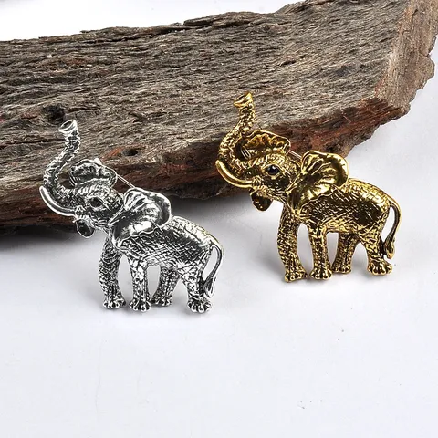 Vintage Legering Olifant Brosche Schattige Antiek Zilver Brons Dier Reversspeld Voor Pak Jas Mode Sieraden Accessoire Voor Dames Heren