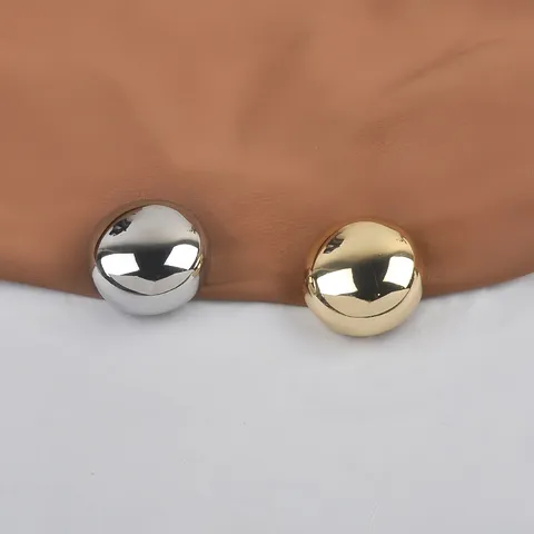 Minimalist Round Metal Brooch Fashion High-end Electroplated Mirror Surface Alloy Pin For Suit Coat Clothing Accessories Unisex Jewelry