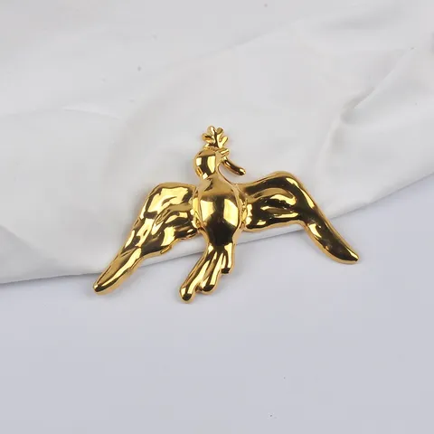 Broche de Acero Inoxidable Paloma de la Paz Rama de Olivo para Mujer Pin de Paloma Pulido Espejo Accesorio de Joyería de Lujo