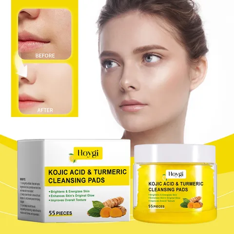 Turmeric Kojic Acid Cleansing Pads Exfoliating Facial Cleansing Pads Brightening Skincare Facial Toner Pads For Daily Use