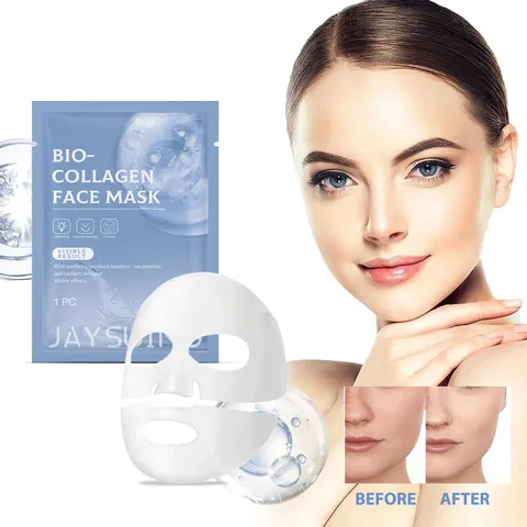 Bio Kollagen Gesichtsmaske Feuchtigkeitsspendend Porenverkleinernd Straffend Anti-Aging Hautpflege Tuchmaske