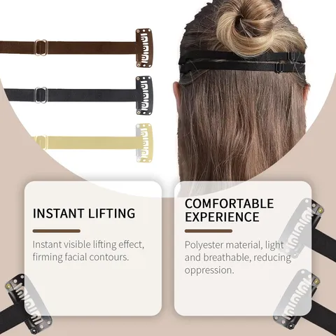 EELHOE Facelift Band Instant Face Lifting Strap Invisible Elastic Facial Tightening Belt With Adjustable Buckle For Women