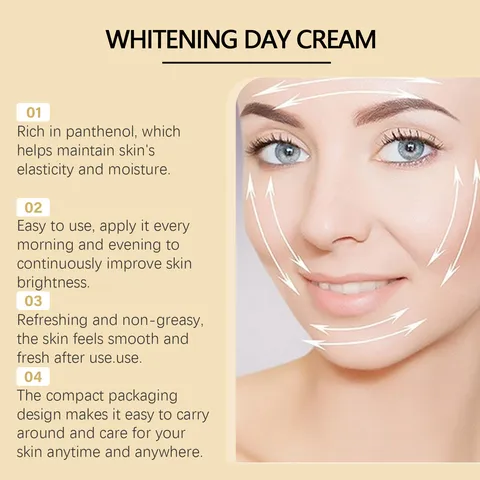 Hoygi Whitening Dagcrème Glass Skin Gezichtsbevochtiger Verhelderend Hydraterend Anti-Aging Voedende Dagelijkse Gezichtshuidverzorging