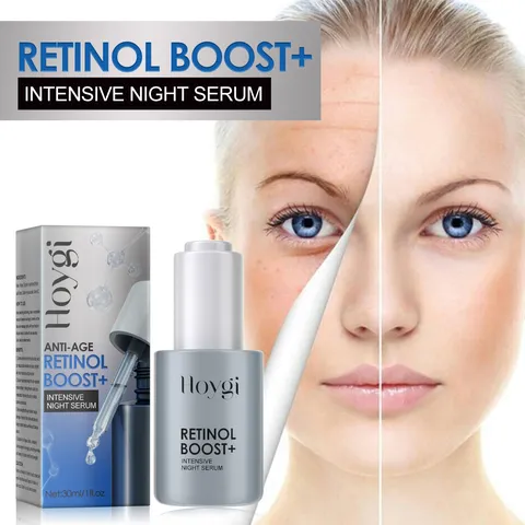 Siero Viso Antietà al Retinolo Riparazione Notturna Intensiva Essenza Idratante per la Cura della Pelle Con Contagocce