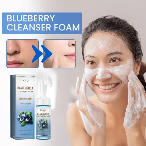 Hoygi Blaubeer Gesichtsreinigungsschaum Sanfte Tiefenreinigung Hydratisierendes Gesichtswaschmittel Mit Massagebürste Hautpflege