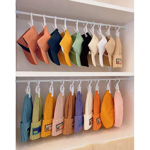 Multifunctional 360 Degree Rotating Plastic Clothes Hanger Clip Hat Sock Storage Hook Home Organizer Drying Clip