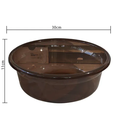 Transparent Thickened Plastic Washbasin Household Large Round Basin Durable Laundry Foot Bath Basin For Home Bathroom