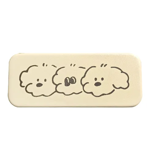 Étui à Lunettes Rigide Portable Mignon Impression Animal Dessin Animé Boîte de Rangement de Lunettes de Protection