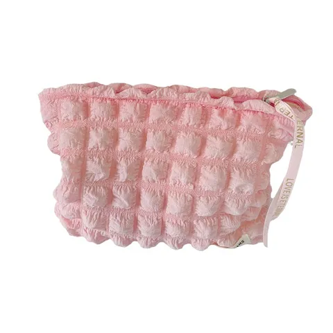 Trousse de Maquillage Plissée Portable Sac de Maquillage Nuage Trousse de Toilette de Voyage Sac Souple