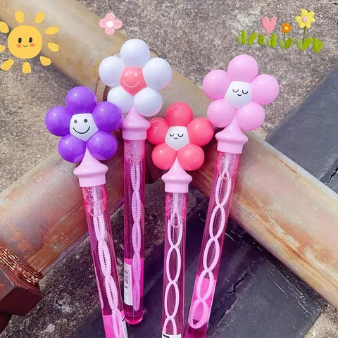 Kinder Handgedragen Schattige Bloem Bellenblaas Speelgoed Voor Buiten Spelen Met Bellenblaasvloeistof