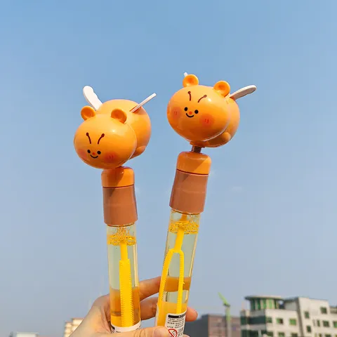 Jouet de Baguette à Bulles d'Animaux de Dessin Animé pour Enfants Mignon Sonore en Plastique Fabricant de Bulles Extérieur