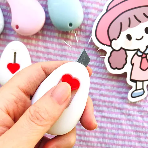 Draagbaar Mini Cartoon Universalmessen Schattig Dier Stijl Dozensnijder Intrekbare Papiersnijder Student Kantoorartikelen