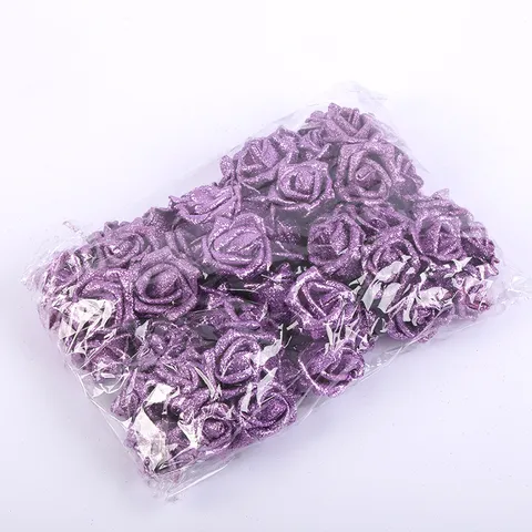 Artificial Rose Flower Heads Glitter Foam Rose Flowers For DIY Bouquet Wedding Party Valentine's Day Home Decoration