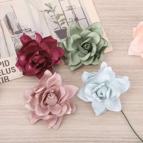 Artificial Foam Gardenia Flower Heads DIY Bouquet Wedding Party Decoration Craft Supplies Floral Arrangement