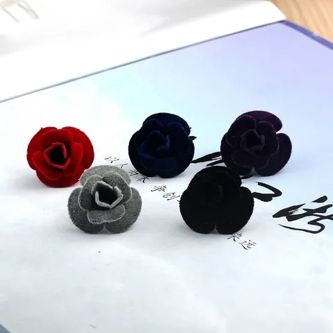 Broche Fleur de Rose en Tissu de Style Coréen Épinglette Pour Costume Homme Robe Femme Mariage Fête Boutonnière Accessoires Vêtement