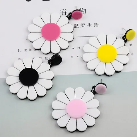 Süße Acryl Frucht Ohrringe Für Damen Koreanischer Stil Wassermelone Zitrone Erdbeere Gänseblümchen Blume Ohrstecker Mode Schmuck Accessoire