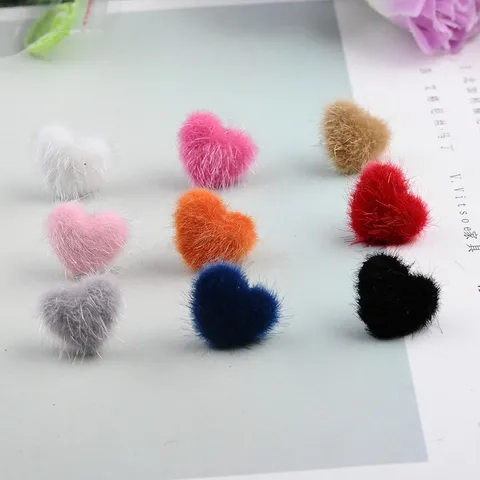 Koreanischer Stil Warme Winter Nerzfell Herz Ohrstecker Für Damen Süße Plüsch Liebe Herz Legierung Ohrringe Mode Schmuck Geschenk