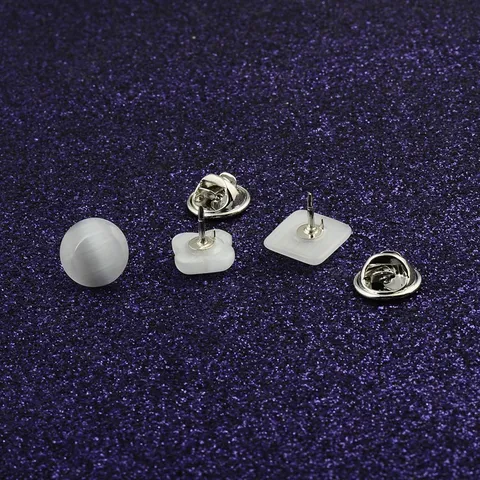 Mini Katzenaugenstein Brosche Pin Herz Rund Blume Geometrisch Anti-Exposition Sicherheitsnadel Für Damen Schmuck