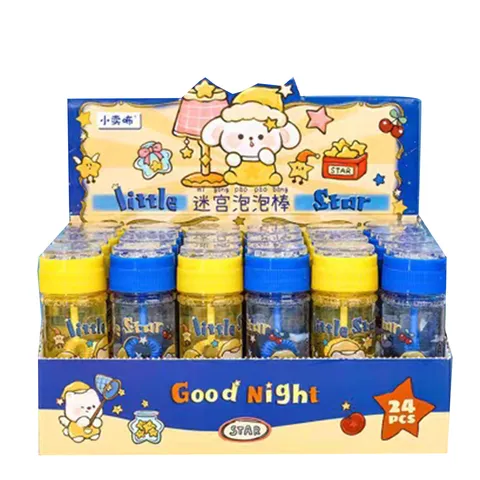 Jouet Baguette à Bulles pour Enfants Souffleur de Bulles Manuel en Plastique Portable avec Jeu de Labyrinthe Design Cartoon Mignon Jouet d'Extérieur
