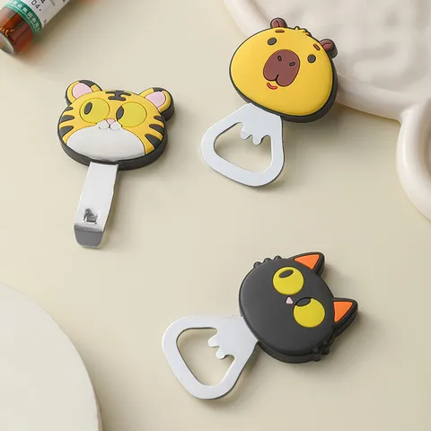Ouvre-bouteille Magnétique de Dessin Animé Créatif Aimant de Réfrigérateur Animal Mignon Ouvre-bière Gadgets de Cuisine à Domicile
