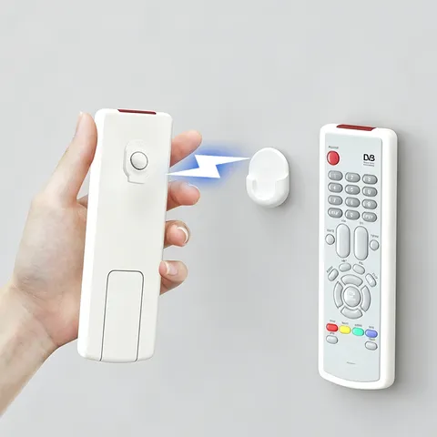 Magnetic Remote Control Holder Wall Mount Punch Free Socket Fixer Storage Hook