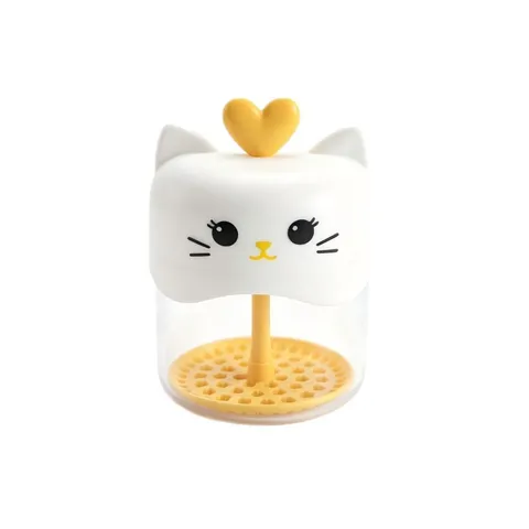 Leuke Cartoon Kat Opschuimbeker Plastisch Gezichtsreiniger Bellenmaker Draagbaar Handmatig Gezichtsreinigingsgereedschap Voor Thuis