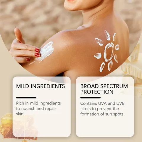 Crème Solaire Visage Et Corps Large Spectre SPF 50 Pa Plus Hydratante Contrôle Du Sébum Légère Soin Quotidien