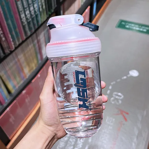 Tritan Kunststoff Shaker Flasche Große Kapazität Auswegsicher Direkt Trinken Wasserflasche Sport Fitness Gym Becher Mit Mischball