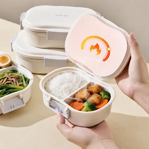 Portable Insulated Bento Box Microwave Safe Sealed Food Storage Container With Compartments For Office Lunch Box