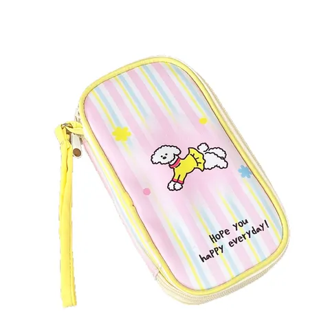 Portable Travel Electronic Accessories Organizer Bag Cute Puppy Print Multi-Function Storage Pouch For Cables