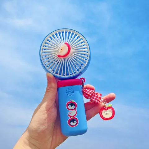 Mini Ventilateur Portatif Design Cartoon Mignon Et Batterie Rechargeable USB Offrant Trois Vitesses