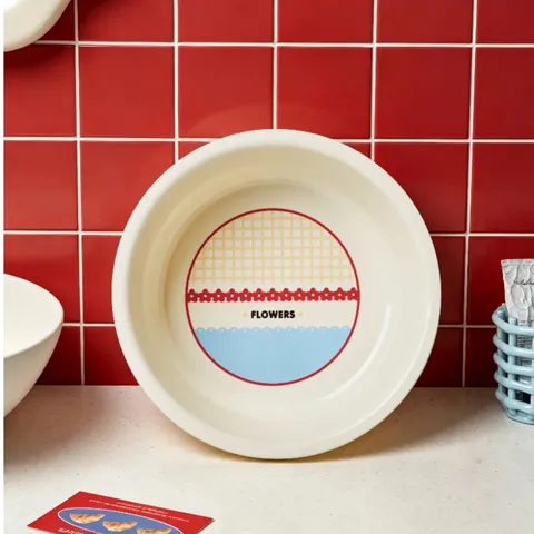Retro Floral Plastic Wash Basin Thickened Student Dormitory Laundry Face Washing Basin Household Daily Cleaning Basin