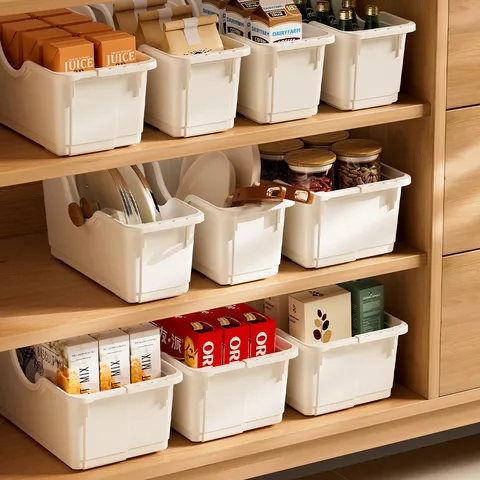 Retractable Plastic Storage Box Kitchen Cabinet Under Sink Organizer With Wheels Adjustable Storage Container