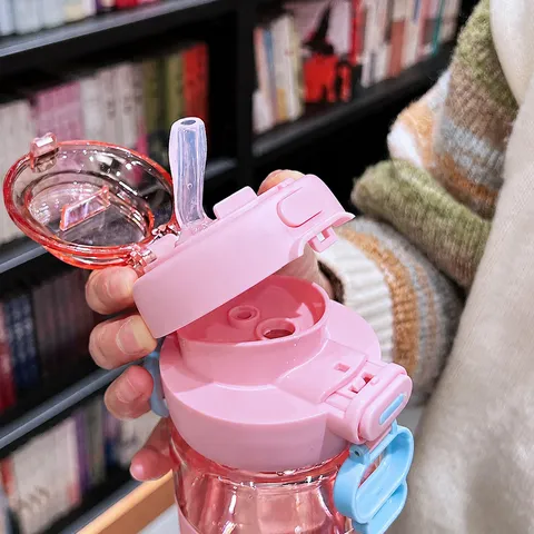 Grande Borraccia Sportiva Con Cannuccia E Coperchio Ribaltabile Bicchiere Da Bere In Plastica Portatile Per Esterni Ufficio Viaggi
