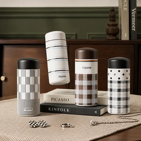 Tragbare Mini Thermoskanne Edelstahl Isolierte Trinkflasche Taschen Thermosbecher Für Reise Büro Damen