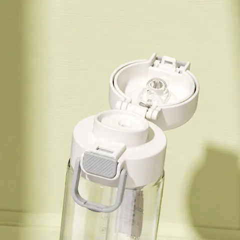 Tritan Kunststoff Wasserflasche Mit Strohhalm Doppeltrink Tragbare Trinkflasche Auslaufsicher Reisebecher Für Schüler Büro Schule