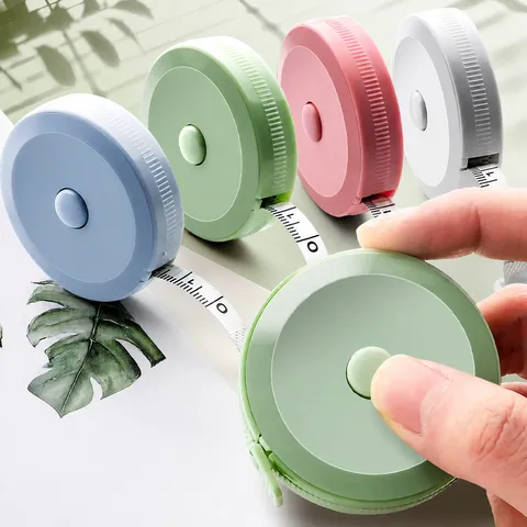Metro a Nastro Morbido Retrattile Mini Portatile Carino Colore Macaron Strumento di Misura della Vita del Corpo Con Portachiavi