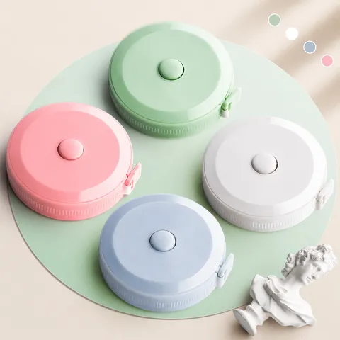 Metro a Nastro Morbido Retrattile Mini Portatile Carino Colore Macaron Strumento di Misura della Vita del Corpo Con Portachiavi