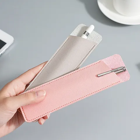 Custodia per Penna in Pelle Minimalista Segnalibro d'Affari Portapenne Custodia Portatile per Cancelleria da Ufficio e Scuola