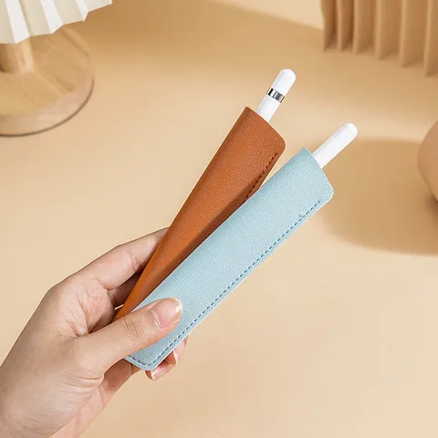 Astuccio in Pelle PU Custodia Protettiva per Penna Singola Portatile Minimalista Portapenne Ufficio Scuola Cancelleria