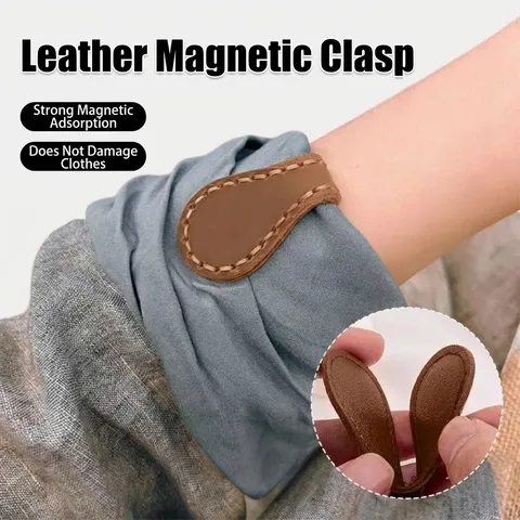 Magnetische Leder Hosen Saum Fixierung Ärmelmanschette Clips Nähfrei Verstellbare Magnet Schnalle Multifunktionale Kleidung Befestigung Lesezeichen