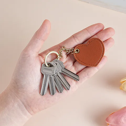 Simpatico Portachiavi in Pelle a Cuore Catena in Metallo Ciondolo Borsa Porta Chiavi Auto Accessori Portachiavi alla Moda per Donna