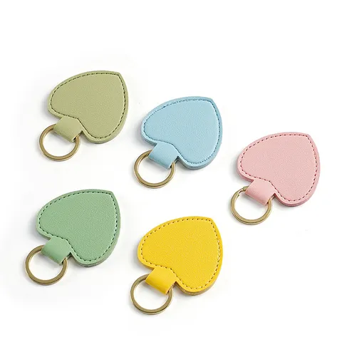 Portachiavi a Cuore in Pelle Ciondolo Borsa Carino Anello in Metallo Porta Chiavi Auto Accessori Regalo Donna