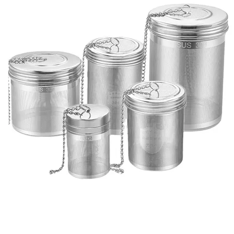 Infuseur à Thé en Acier Inoxydable Passoire à Thé à Maille Avec Chaîne Suspendue et Bouchon à Vis pour Thé en Vrac et Épices