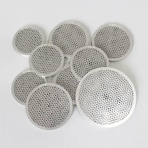 Filtre de Bonde d'Évier en Acier Inoxydable Grille Gravée de Précision Passoire à Thé Métal Rond
