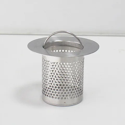 Passoire d'Évier de Cuisine en Acier Inoxydable Filtre de Drainage à Maille Fine avec Poignée Accessoires de Purificateur d'Eau