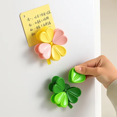 Kreativer Vierblättriges Kleeblatt Magnetischer Verschlussclip Küche Lebensmittelverpackung Feuchtigkeitsbeständiger Clip Kühlschrankmagnet Heimdekoration